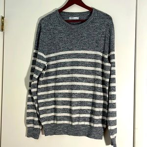 Men’s grey sweater with stripes - Sonoma - Size M
